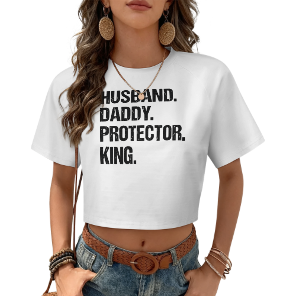 Husband Daddy Protector King Shirt – Proud Father & Family Man Graphic Tee(z1129)