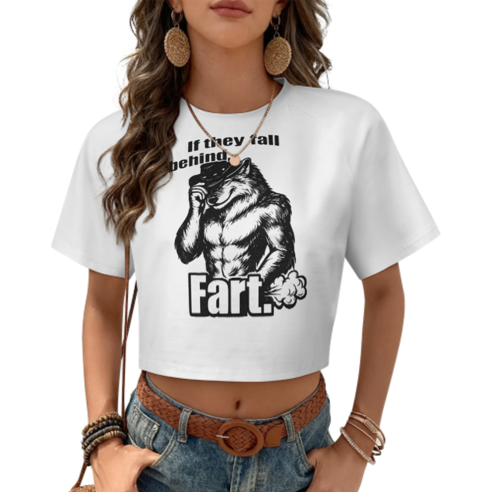 If They Fall Behind, Fart Shirt – Funny Wolf Meme Graphic Tee(z1123)