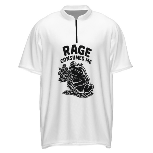 Rage Consumes Me – Angry Frog Black Graphic T-Shirt(z1092)