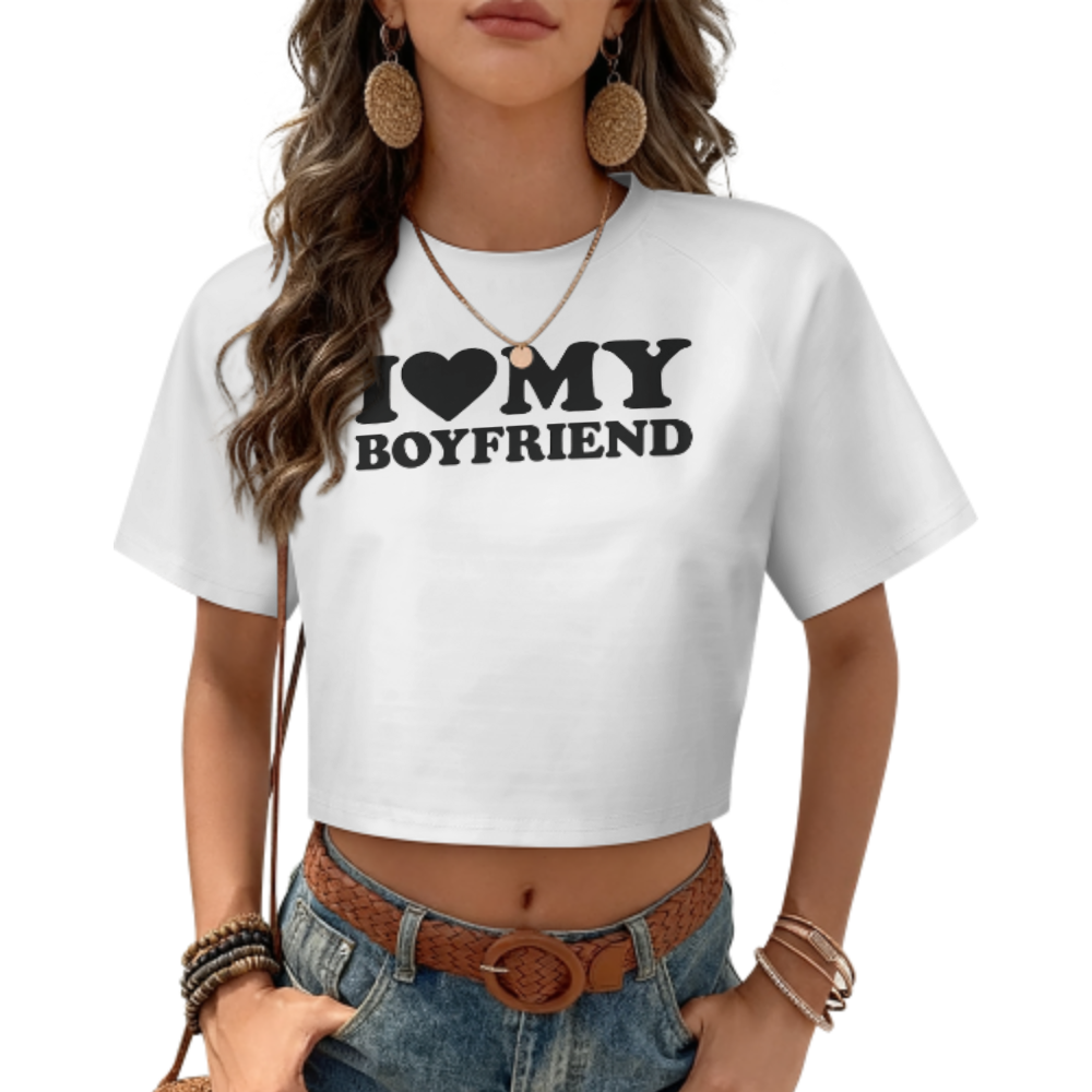 I Love My Boyfriend Shirt – Cute Romantic Graphic Tee for Girlfriends(z1124)
