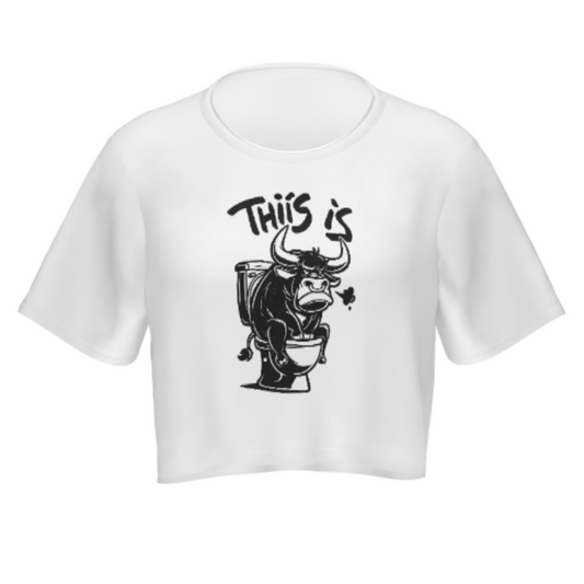 This Is Bullshit Funny Bull on Toilet Shirt – Hilarious Sarcastic Graphic Tee(z1118)
