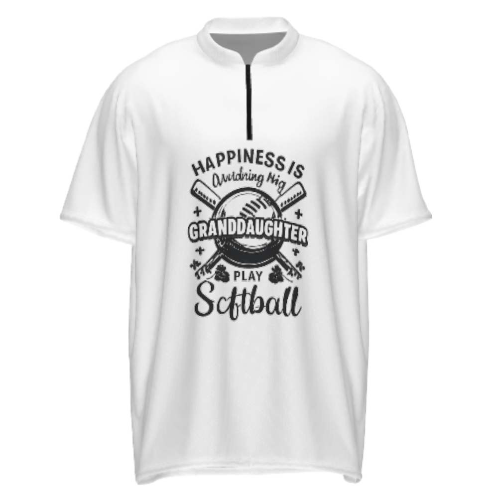 Happiness Is Watching My Granddaughter Play Softball T-Shirt – Family Sports Tee(z1096)