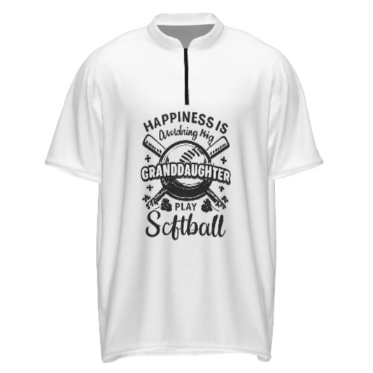 Happiness Is Watching My Granddaughter Play Softball T-Shirt – Family Sports Tee(z1096)