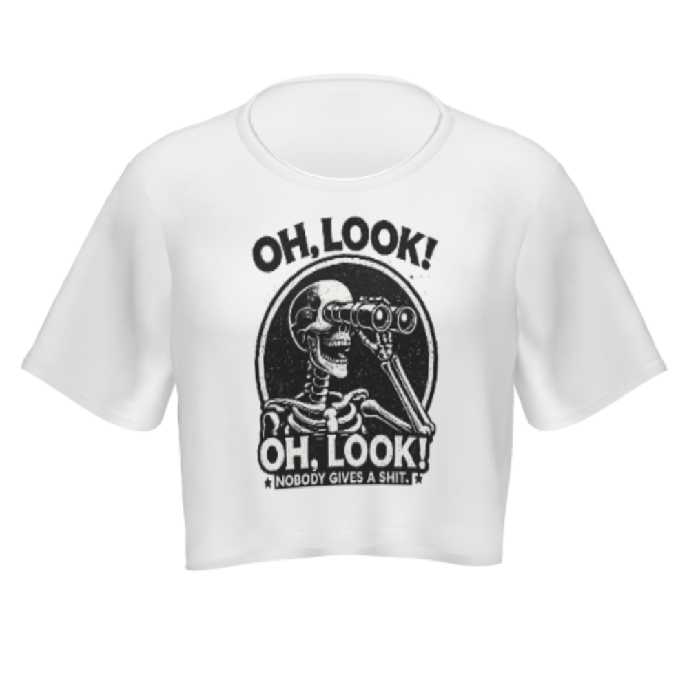 Oh, Look! Nobody Gives a Shit Skeleton Shirt – Funny Sarcastic Graphic Tee(z1119)