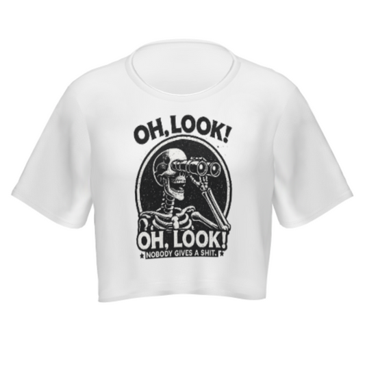 Oh, Look! Nobody Gives a Shit Skeleton Shirt – Funny Sarcastic Graphic Tee(z1119)