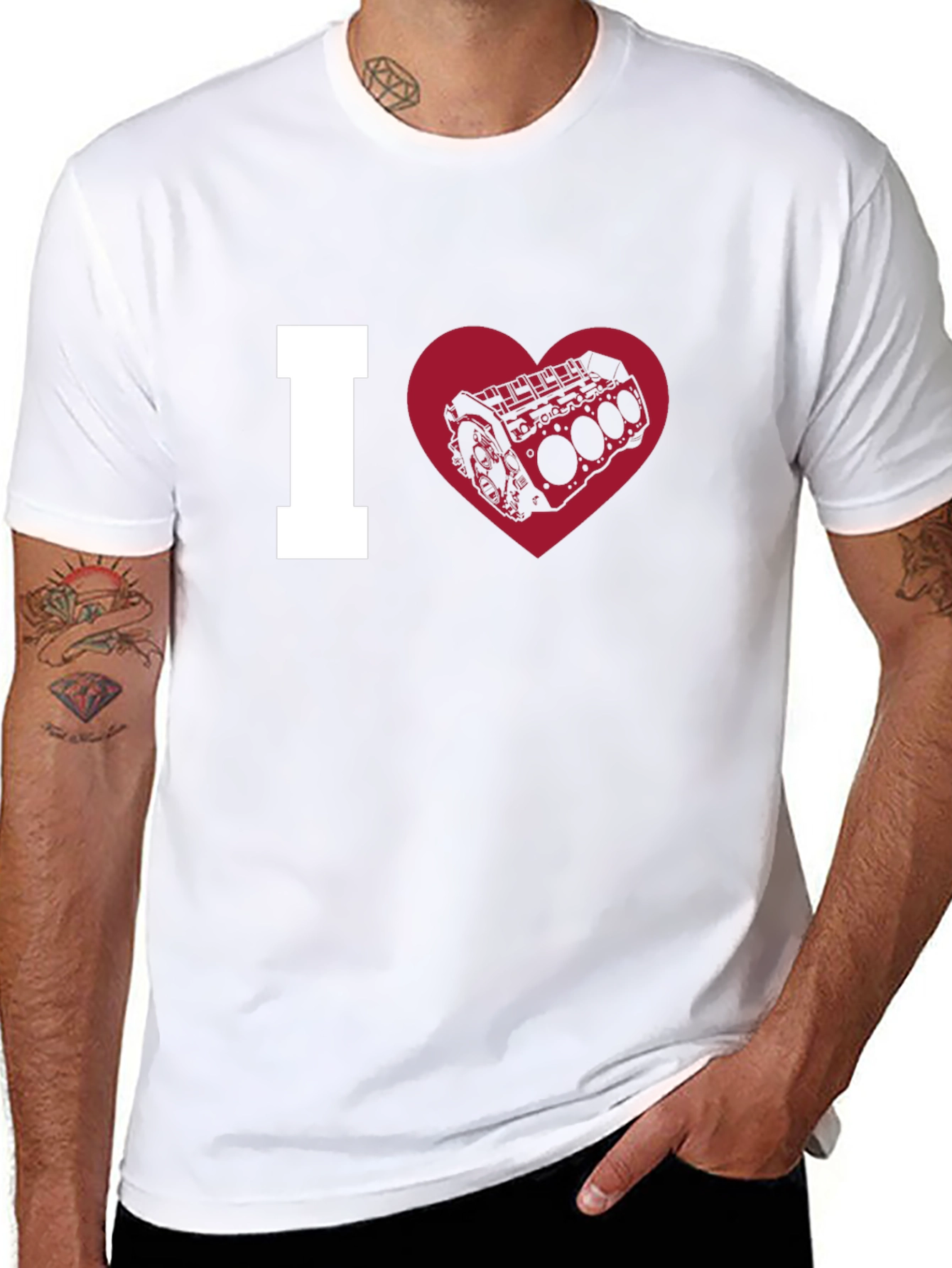 I Heart Engine T-Shirt - Black