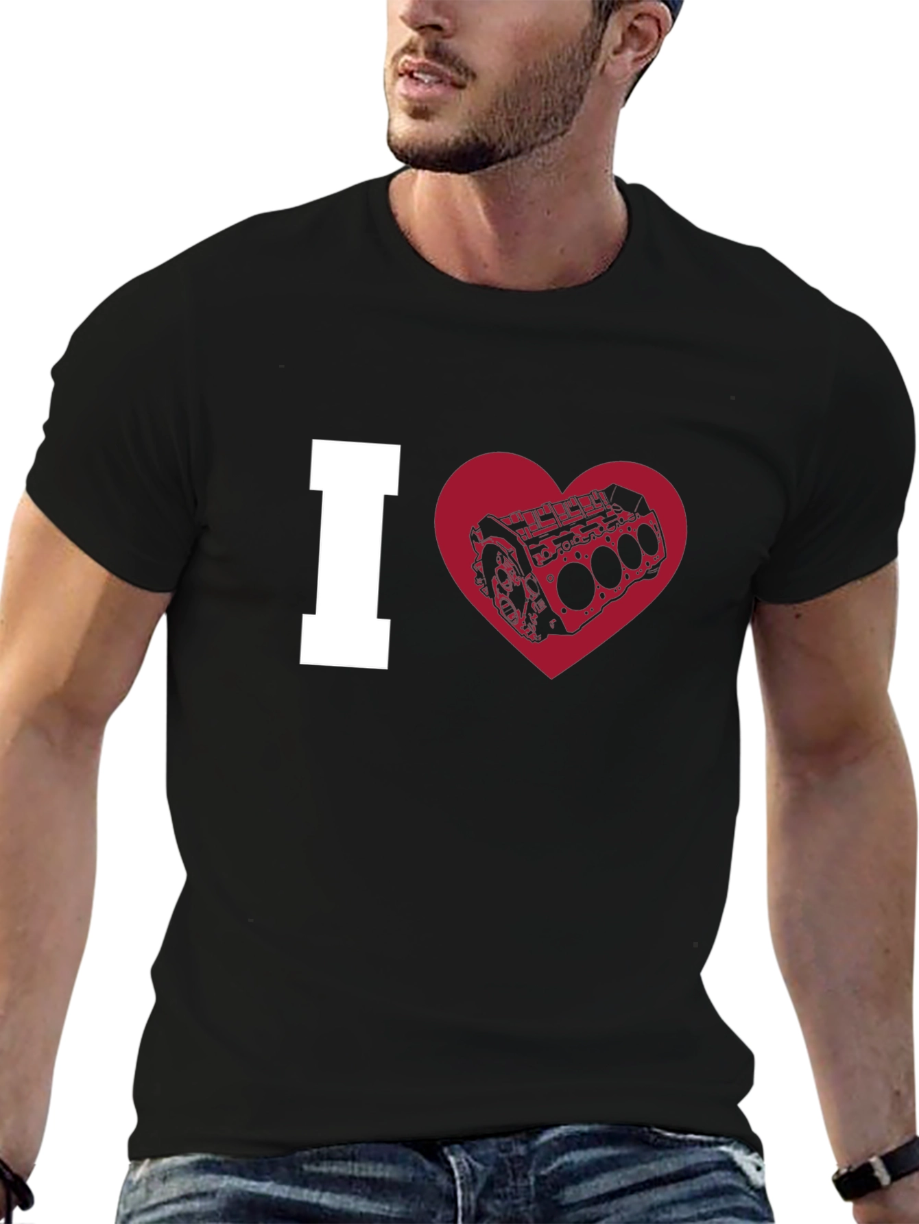 I Heart Engine T-Shirt - Black