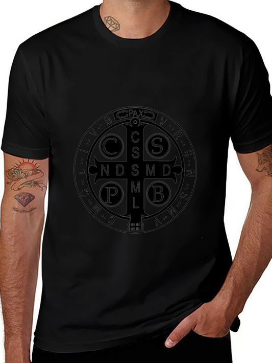 Benedictine Cross T-Shirt - Black