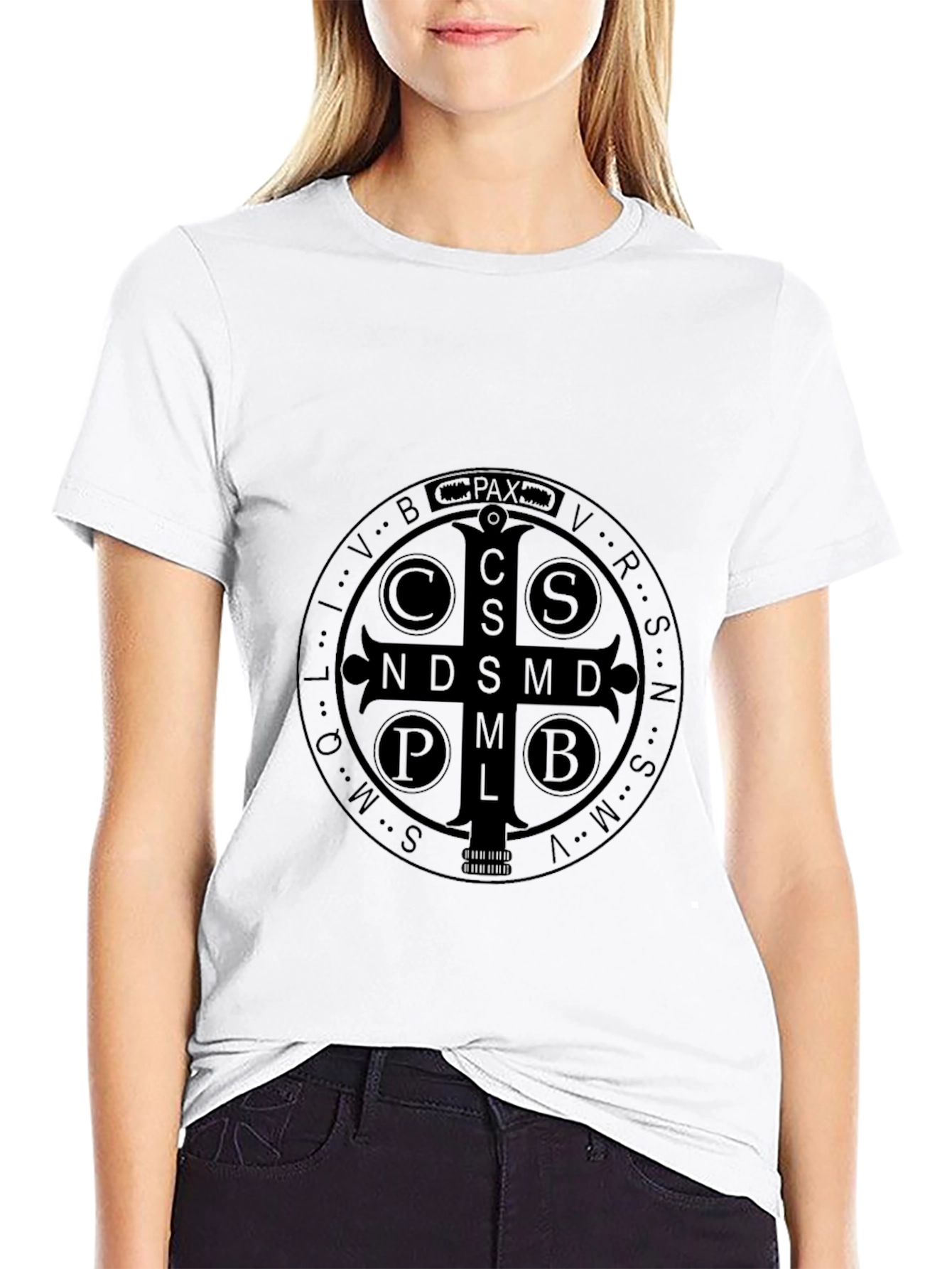 Benedictine Cross T-Shirt - Black