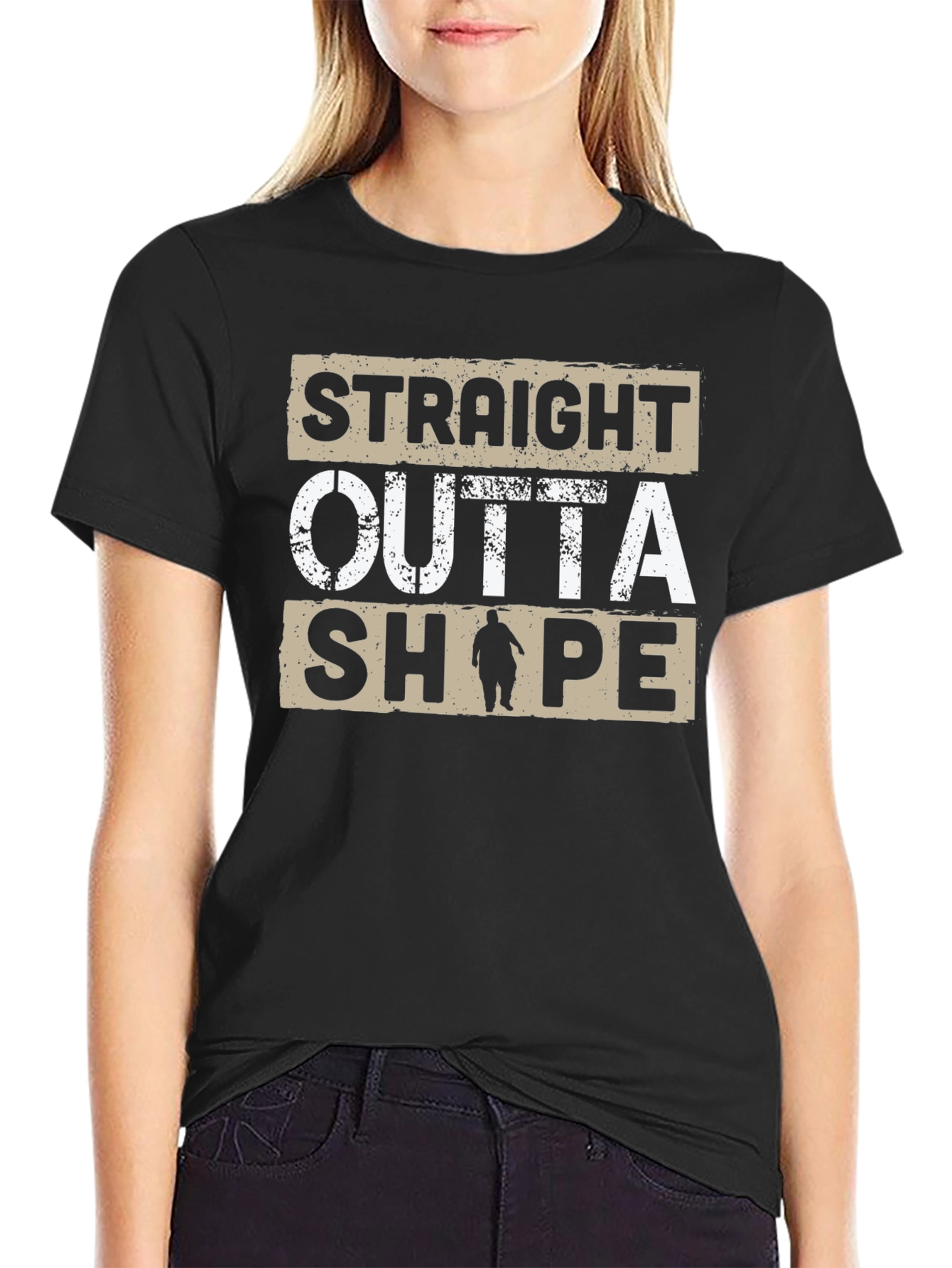 Straight Outta Shape T-Shirt - Funny Graphic Tee