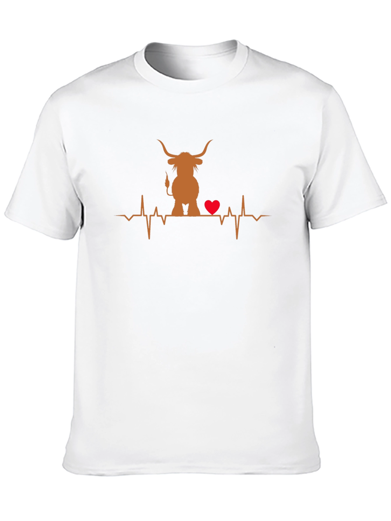 Highland Cow Heartbeat T-Shirt