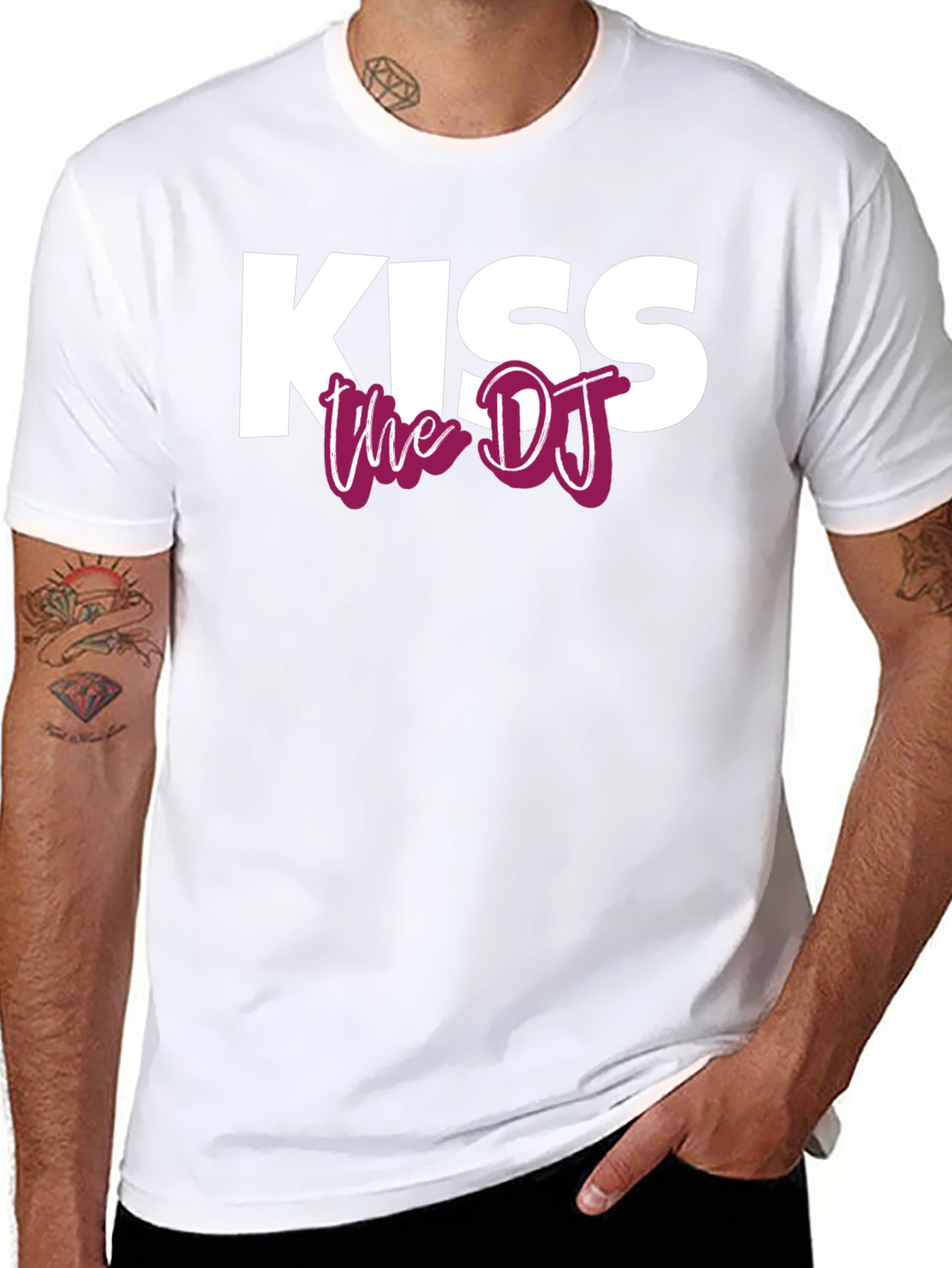 Kiss the DJ Graphic Tee - Black Unisex T-Shirt