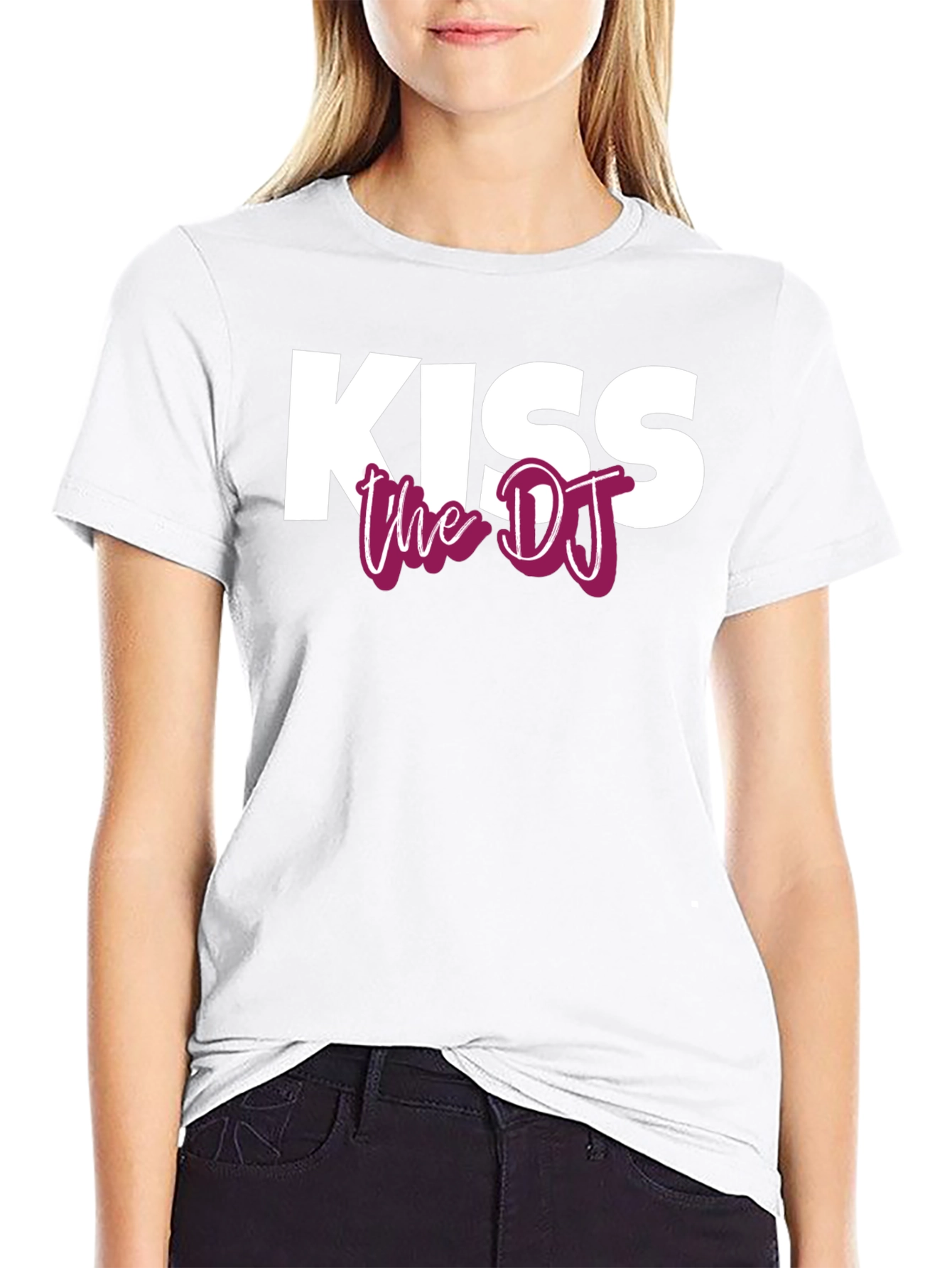 Kiss the DJ Graphic Tee - Black Unisex T-Shirt