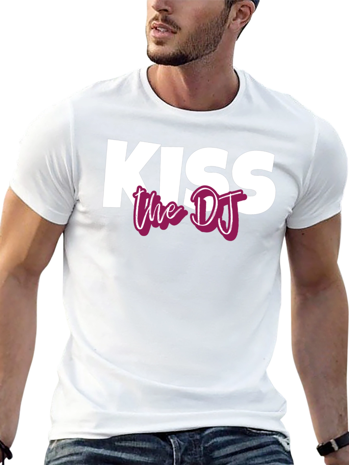 Kiss the DJ Graphic Tee - Black Unisex T-Shirt
