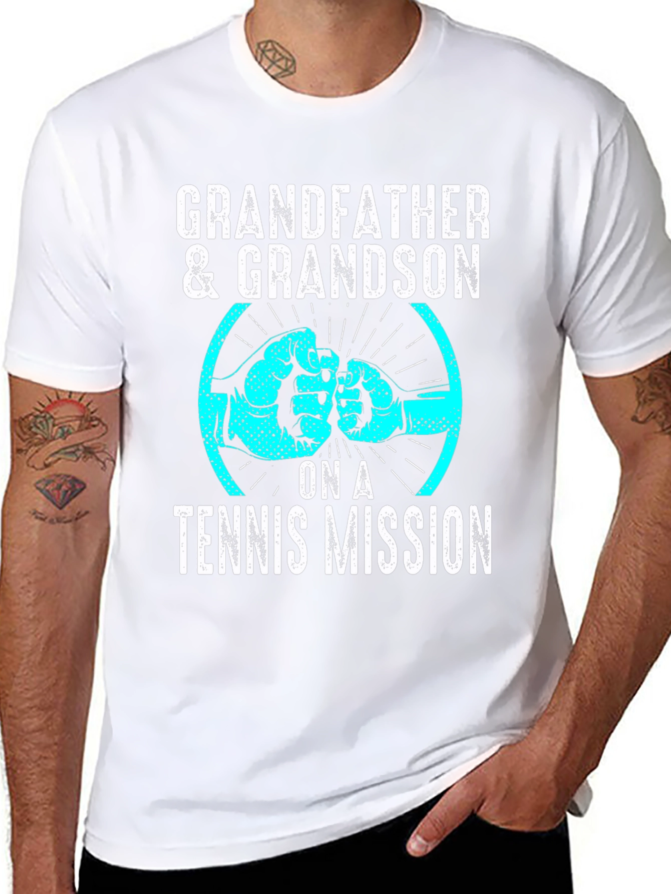 Grandfather & Grandson Tennis Mission T-Shirt