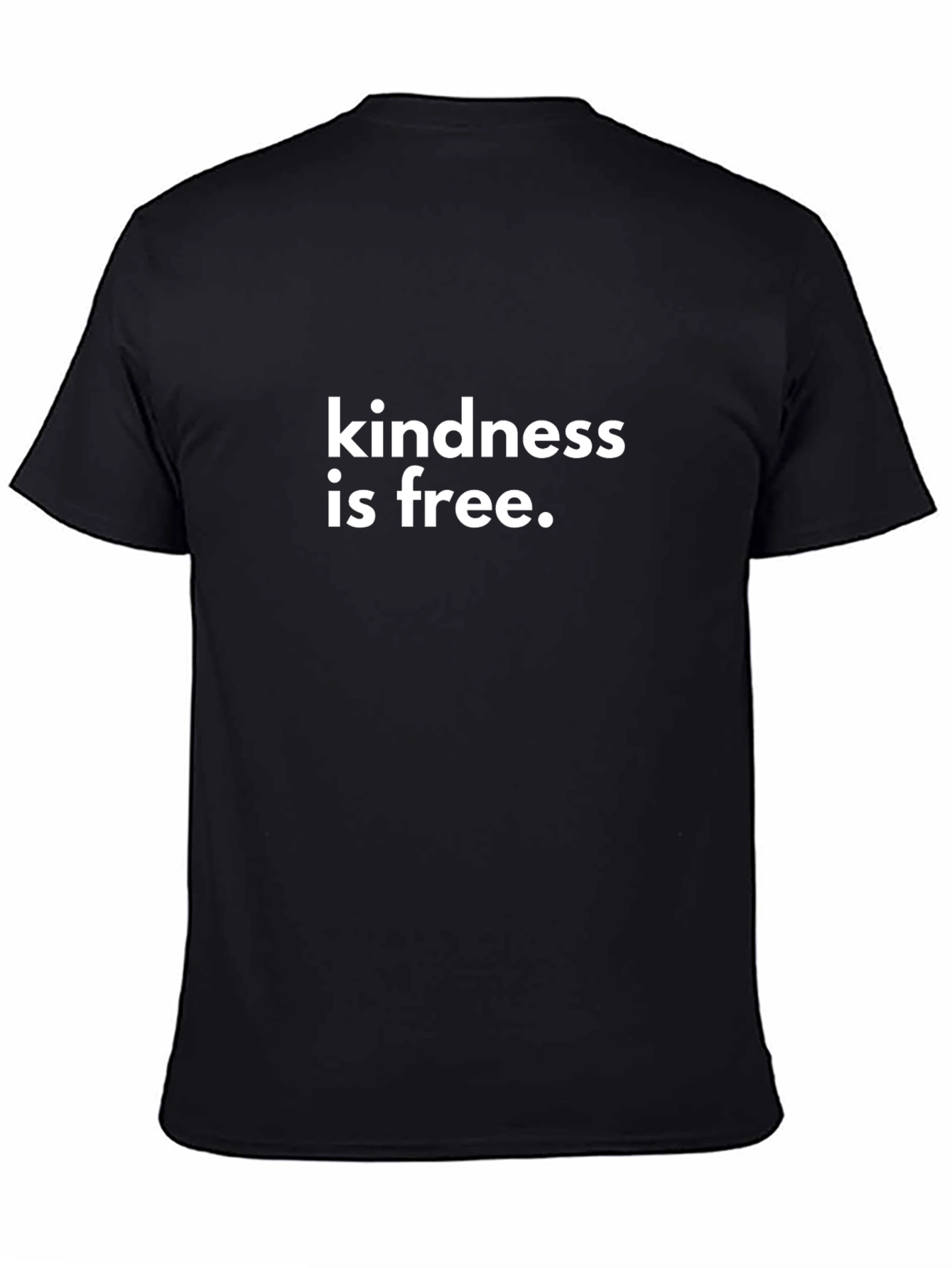 Kindness Is Free Graphic Tee - Black Casual T-Shirt