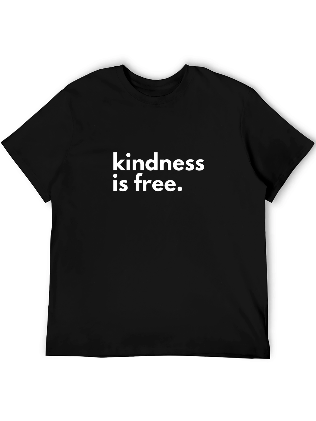 Kindness Is Free Graphic Tee - Black Casual T-Shirt