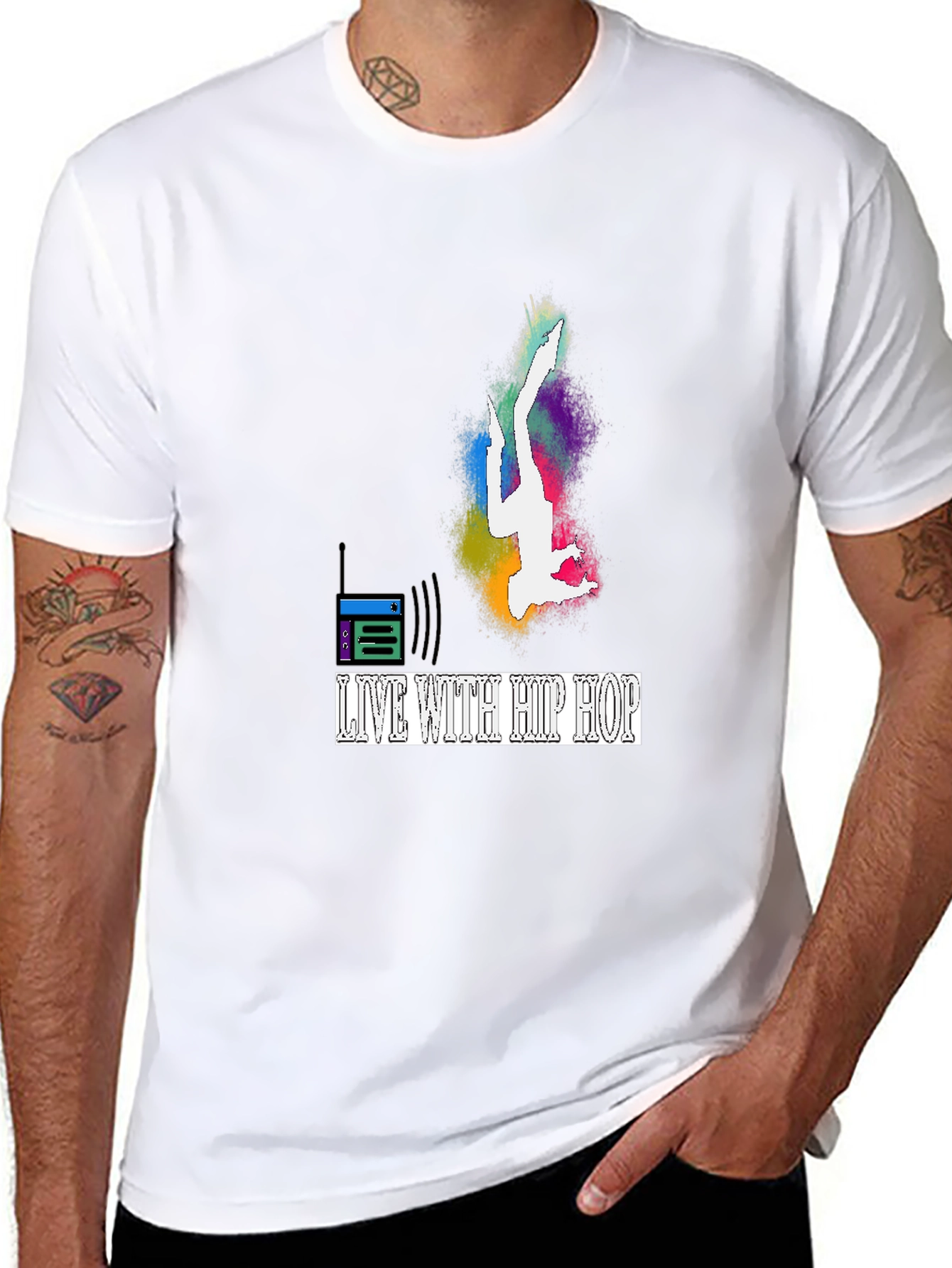Live With Hip Hop Graphic T-Shirt