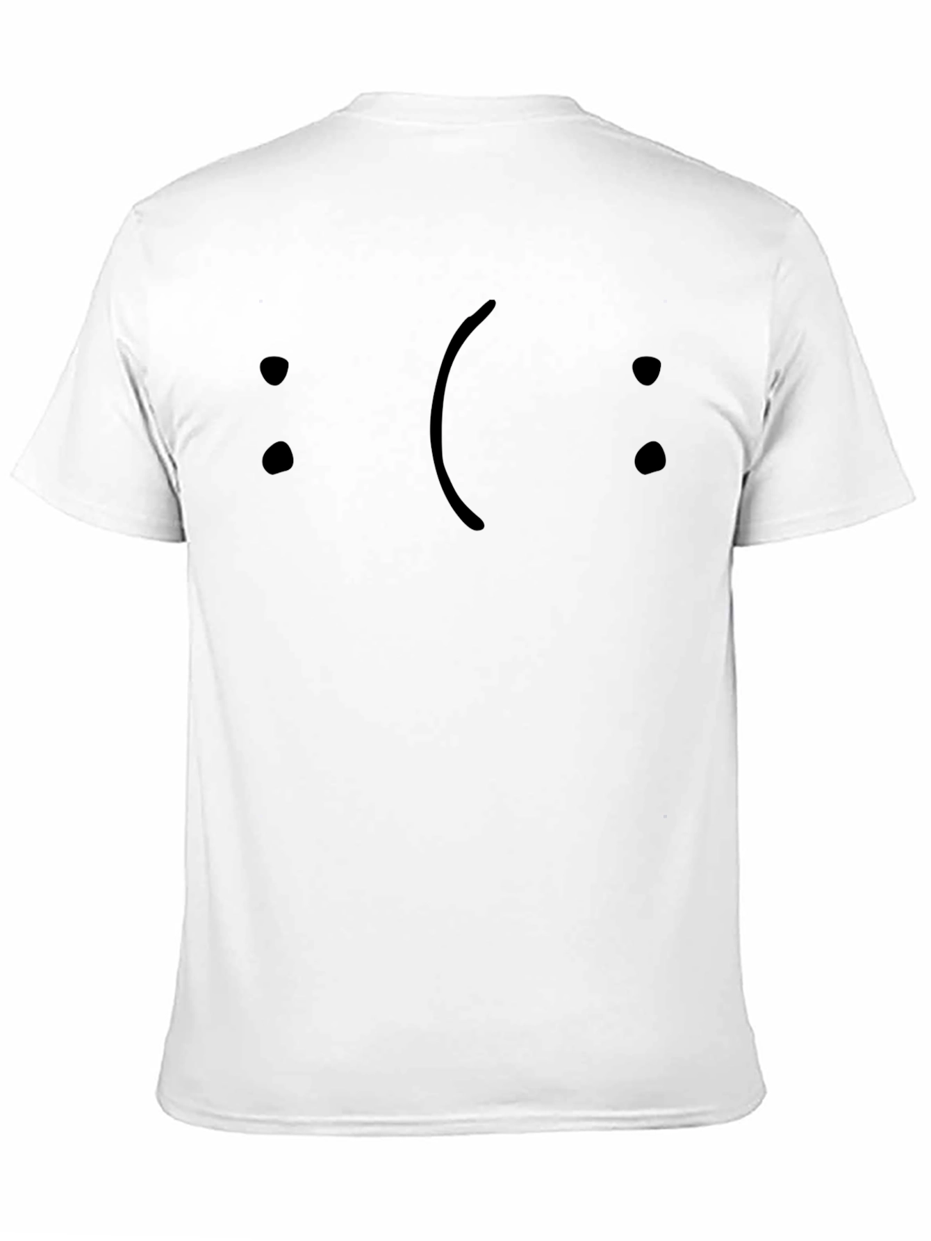 Sad Face T-Shirt - Black Graphic Tee