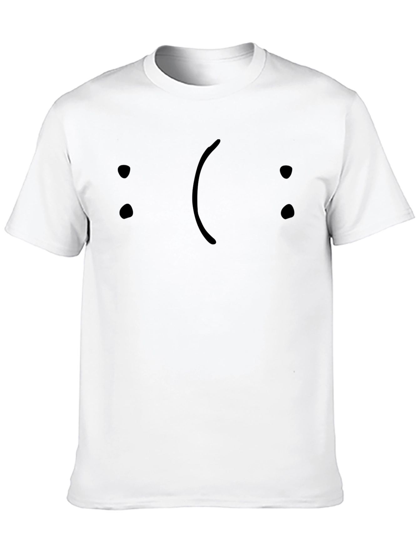 Sad Face T-Shirt - Black Graphic Tee
