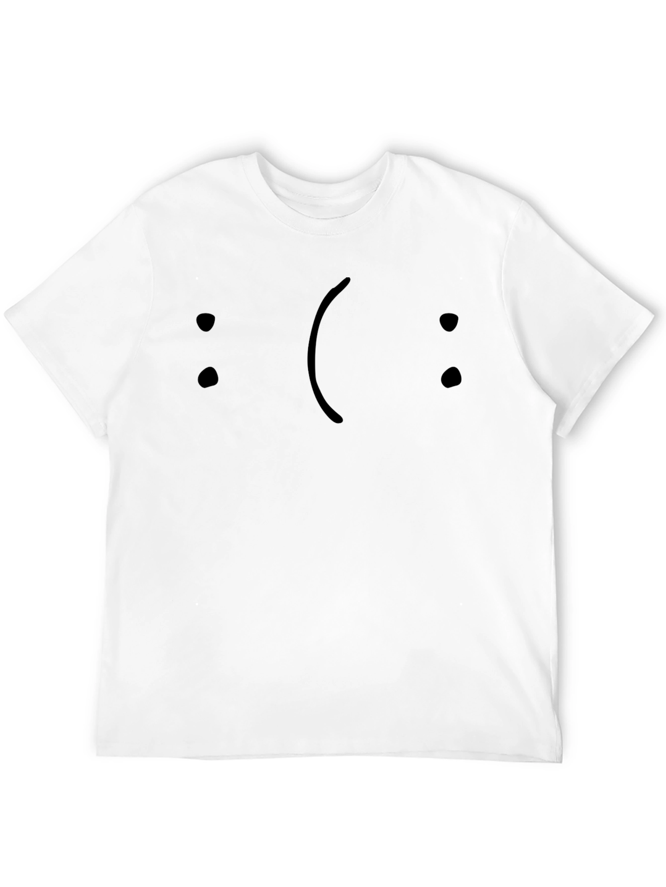 Sad Face T-Shirt - Black Graphic Tee