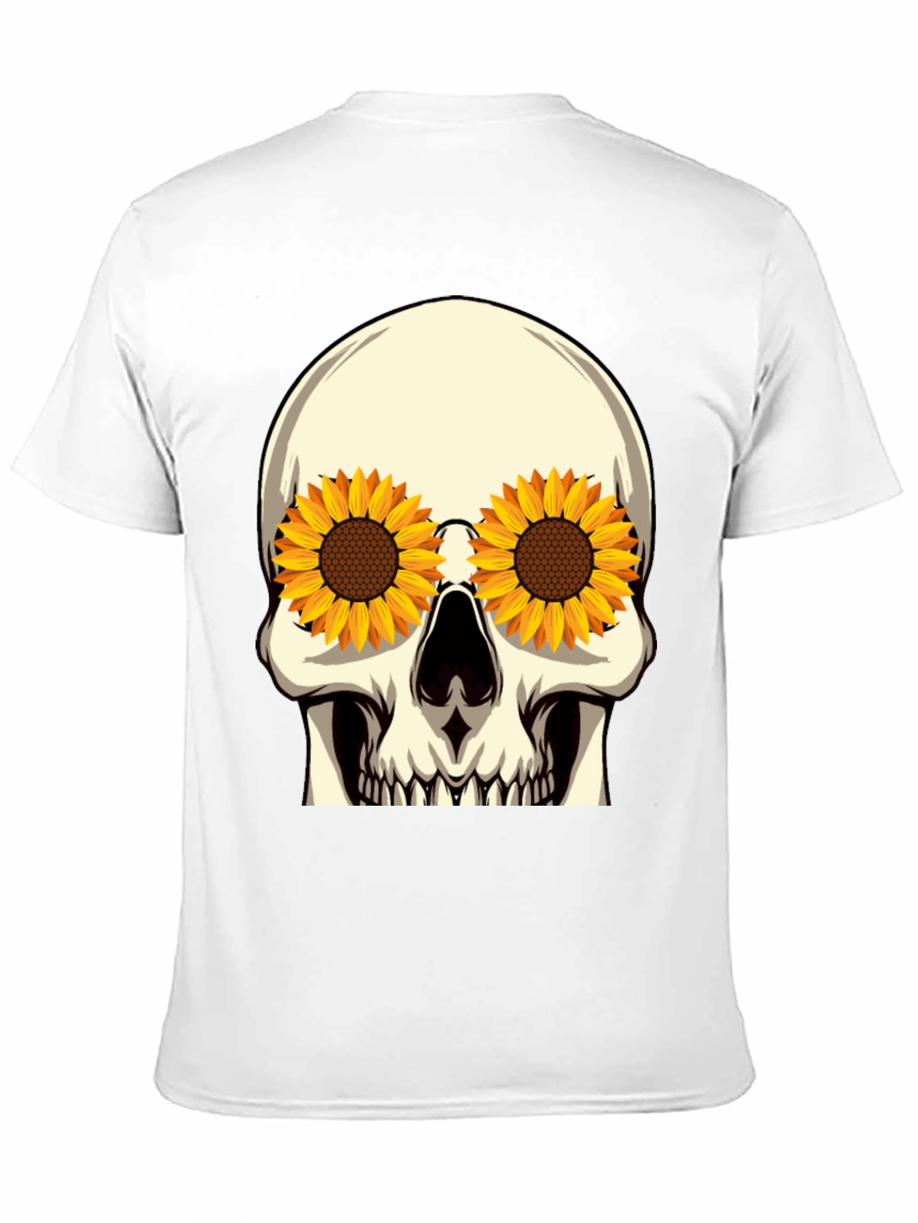Skull Sunflower Eye Graphic Tee