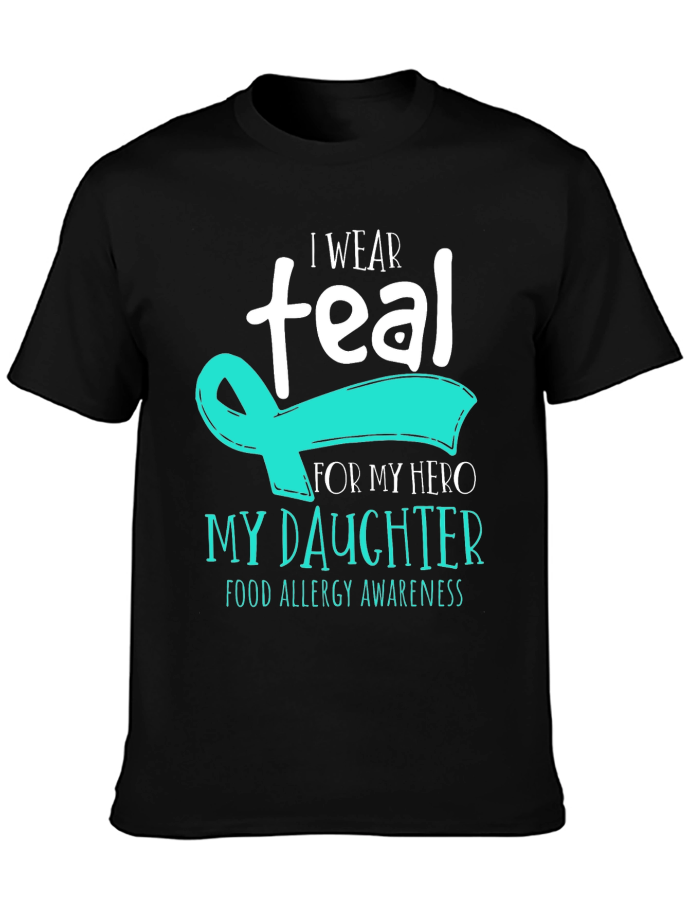 Teal Ribbon Food Allergy Awareness T-Shirt