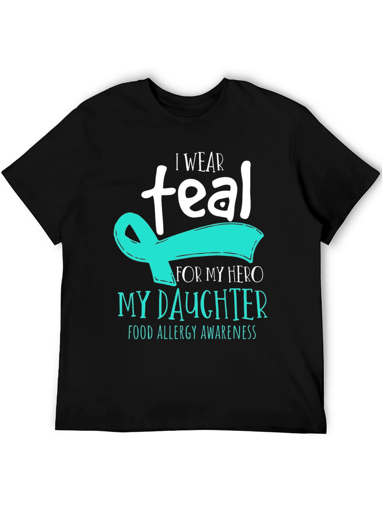Teal Ribbon Food Allergy Awareness T-Shirt