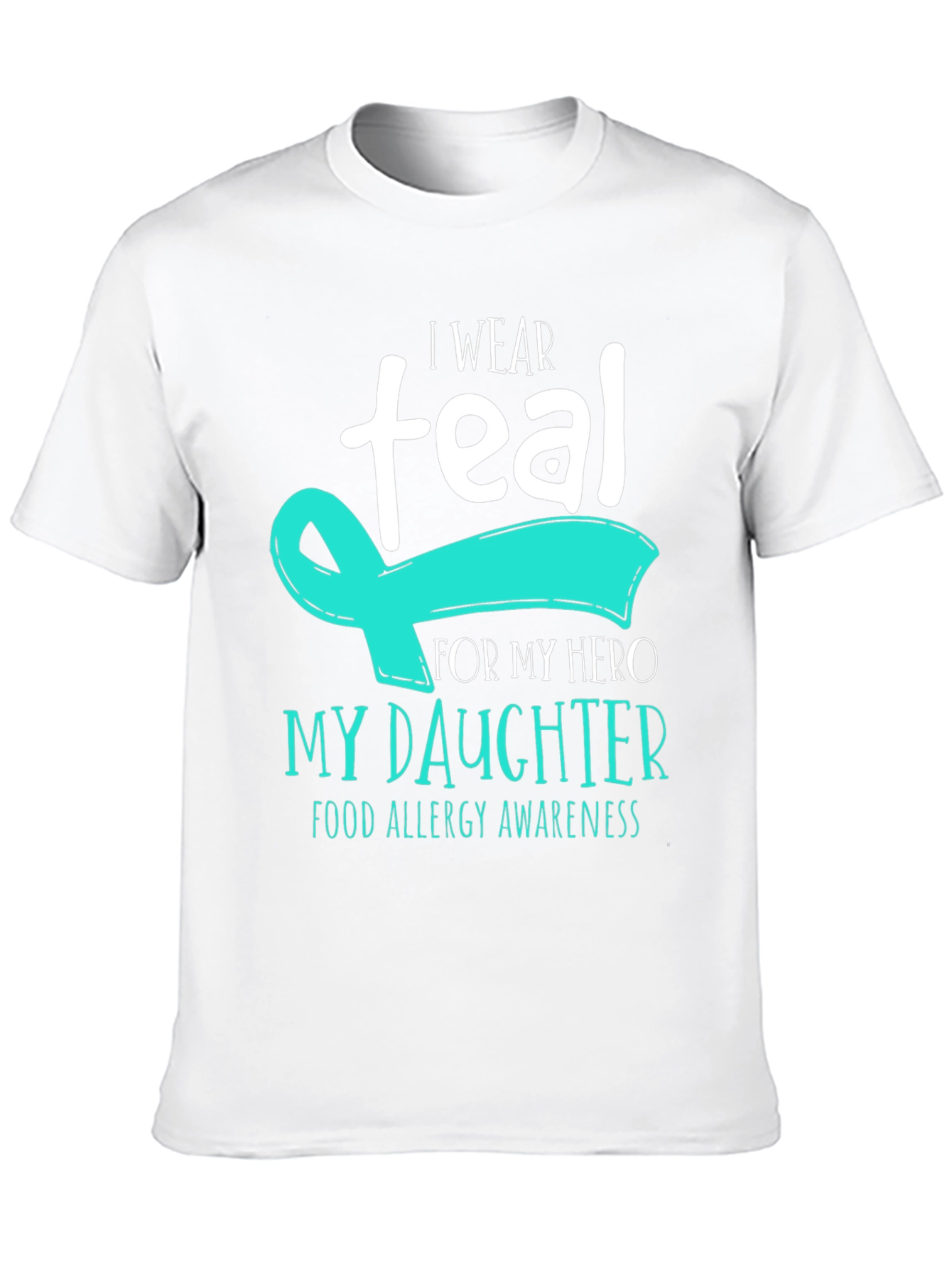 Teal Ribbon Food Allergy Awareness T-Shirt