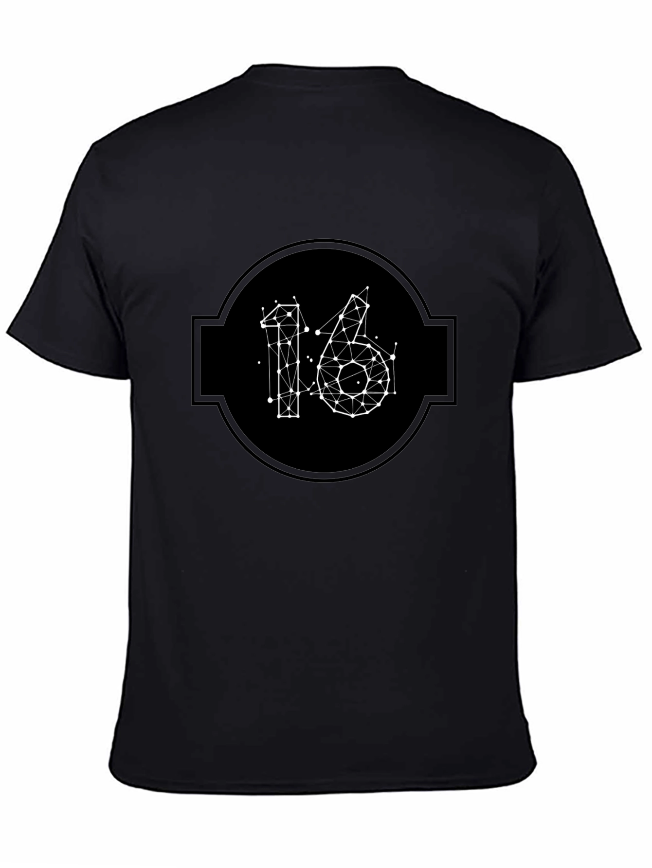 Modern 16 Constellation Graphic Black T-Shirt