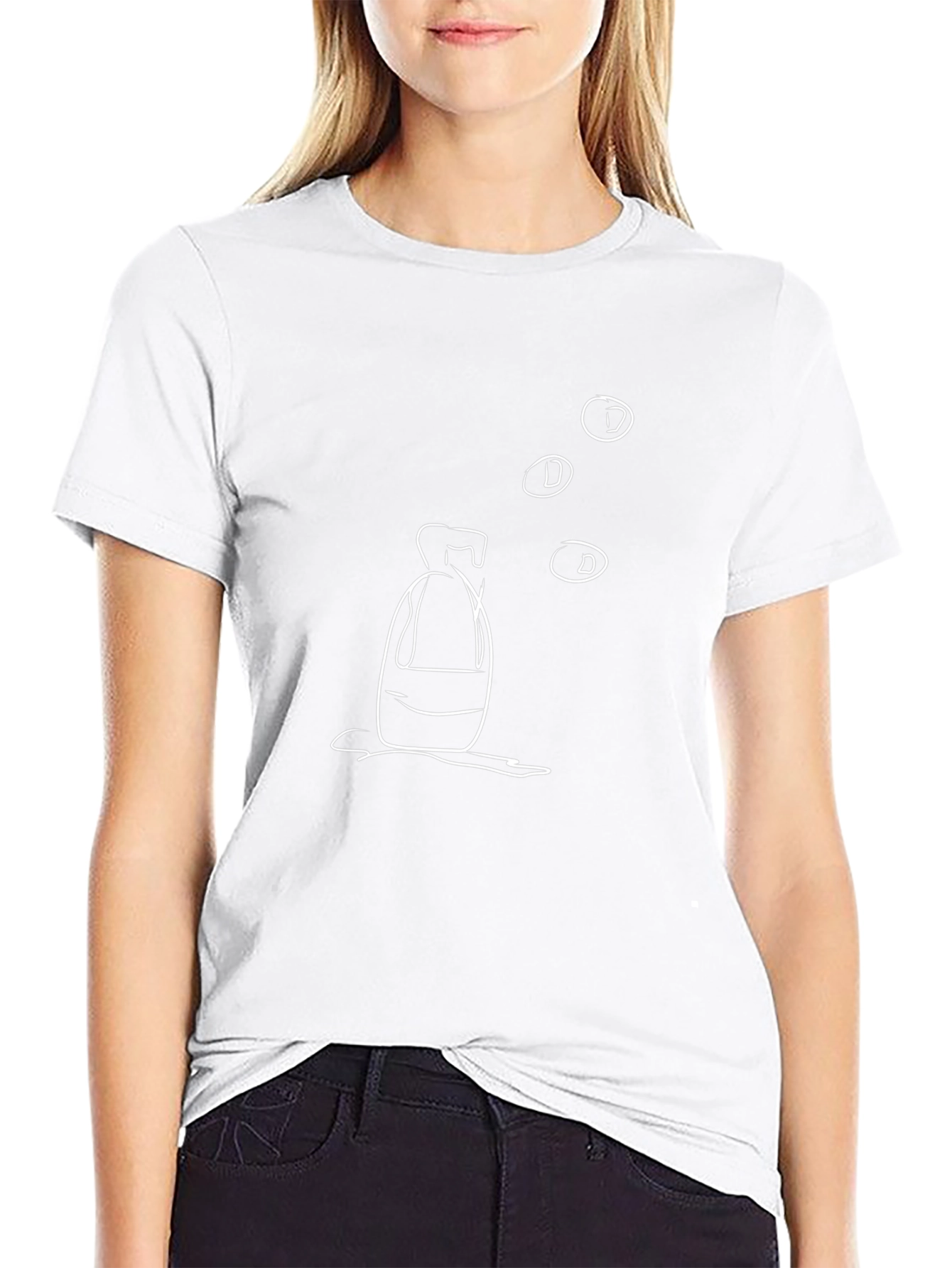 Abstract Bottle Design Black T-Shirt