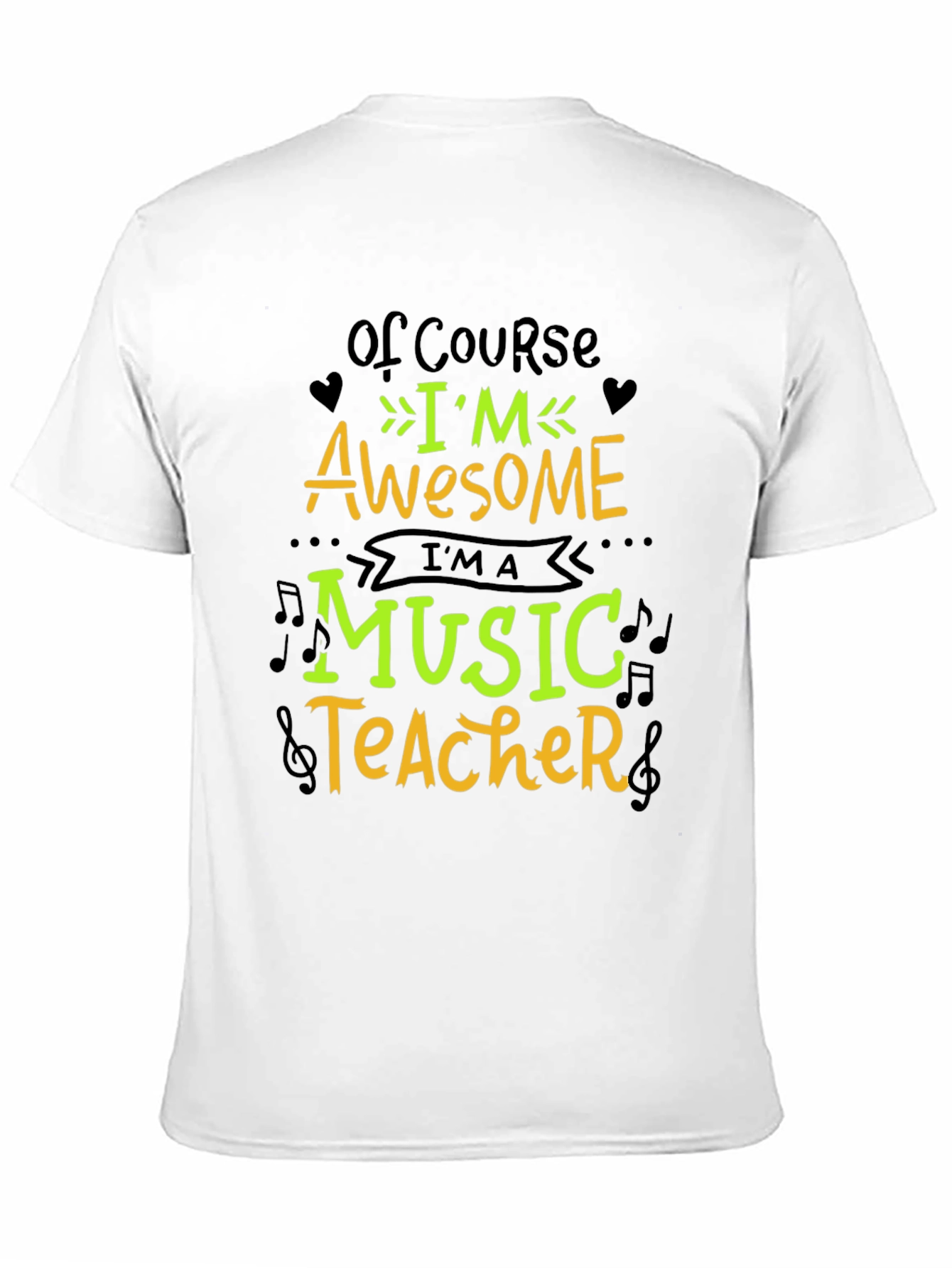 Awesome Music Teacher Graphic T-Shirt - Black