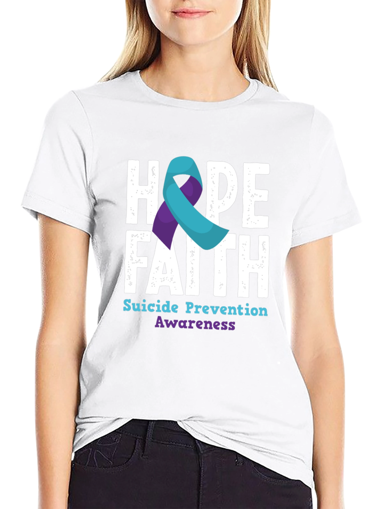Hope Faith Suicide Prevention Awareness T-Shirt