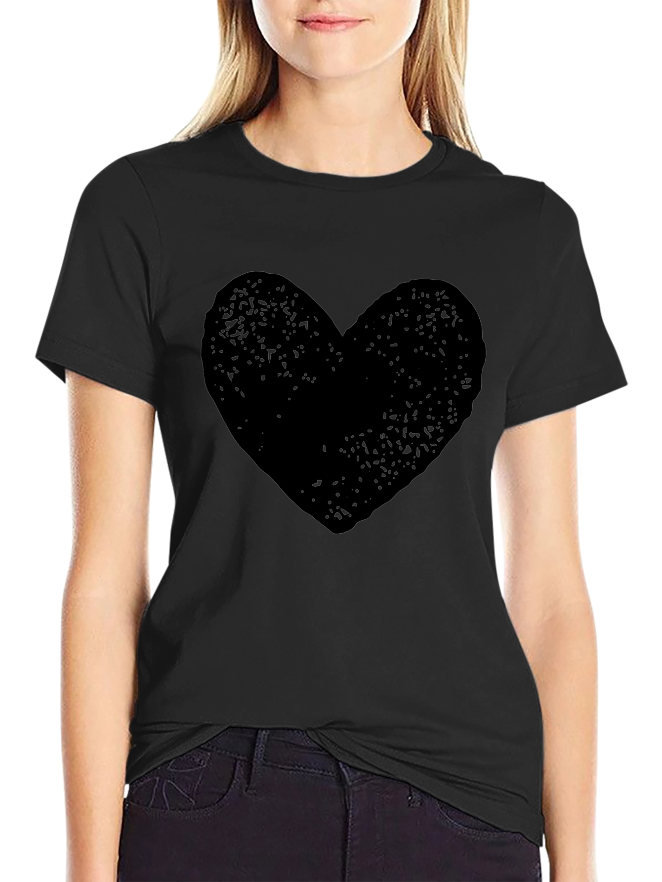 Black Heart Graphic Tee - Soft Cotton Comfort