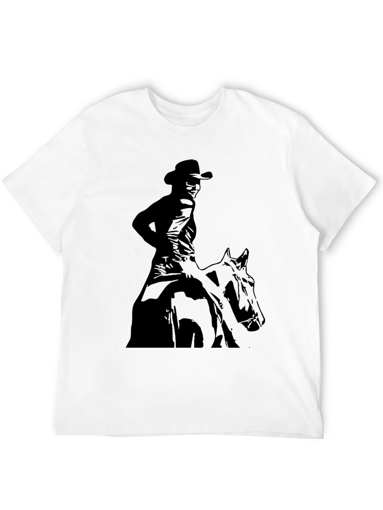 Cowboy Rider Graphic Black T-Shirt
