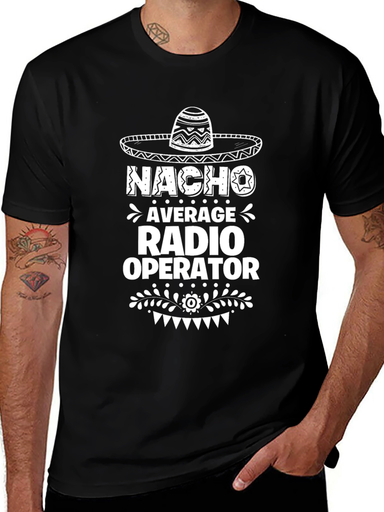 Nacho Average Radio Operator Graphic T-Shirt
