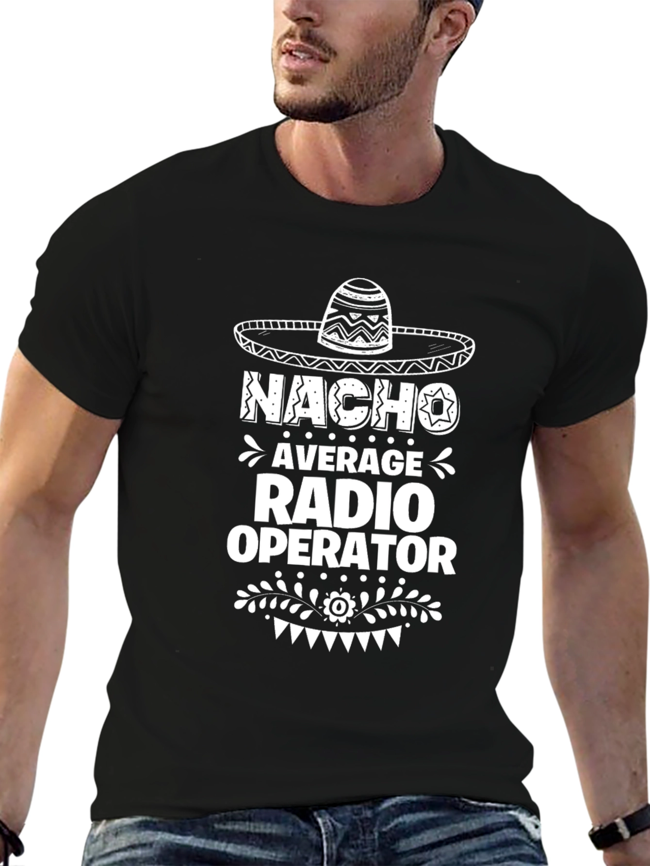 Nacho Average Radio Operator Graphic T-Shirt