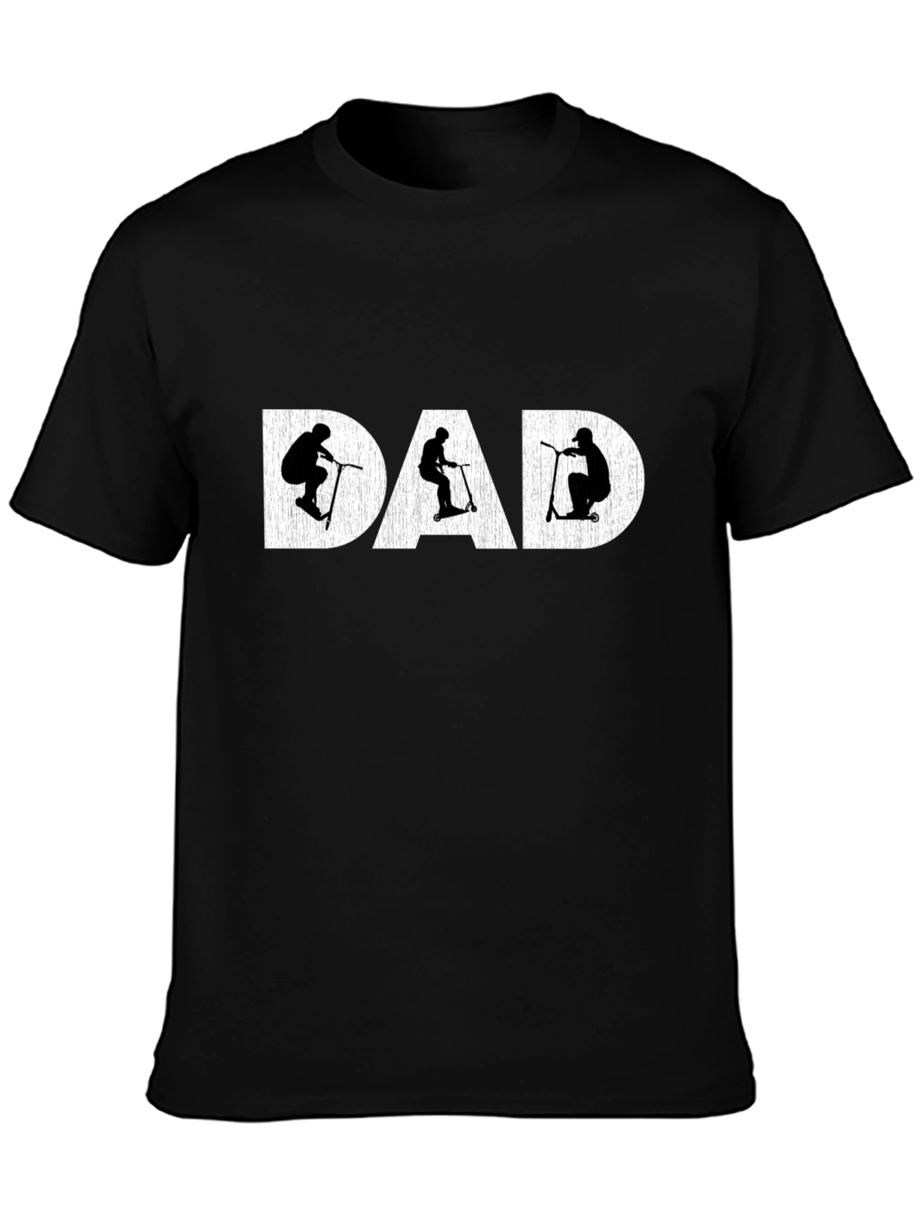 Dad Scooter Silhouette Graphic T-Shirt
