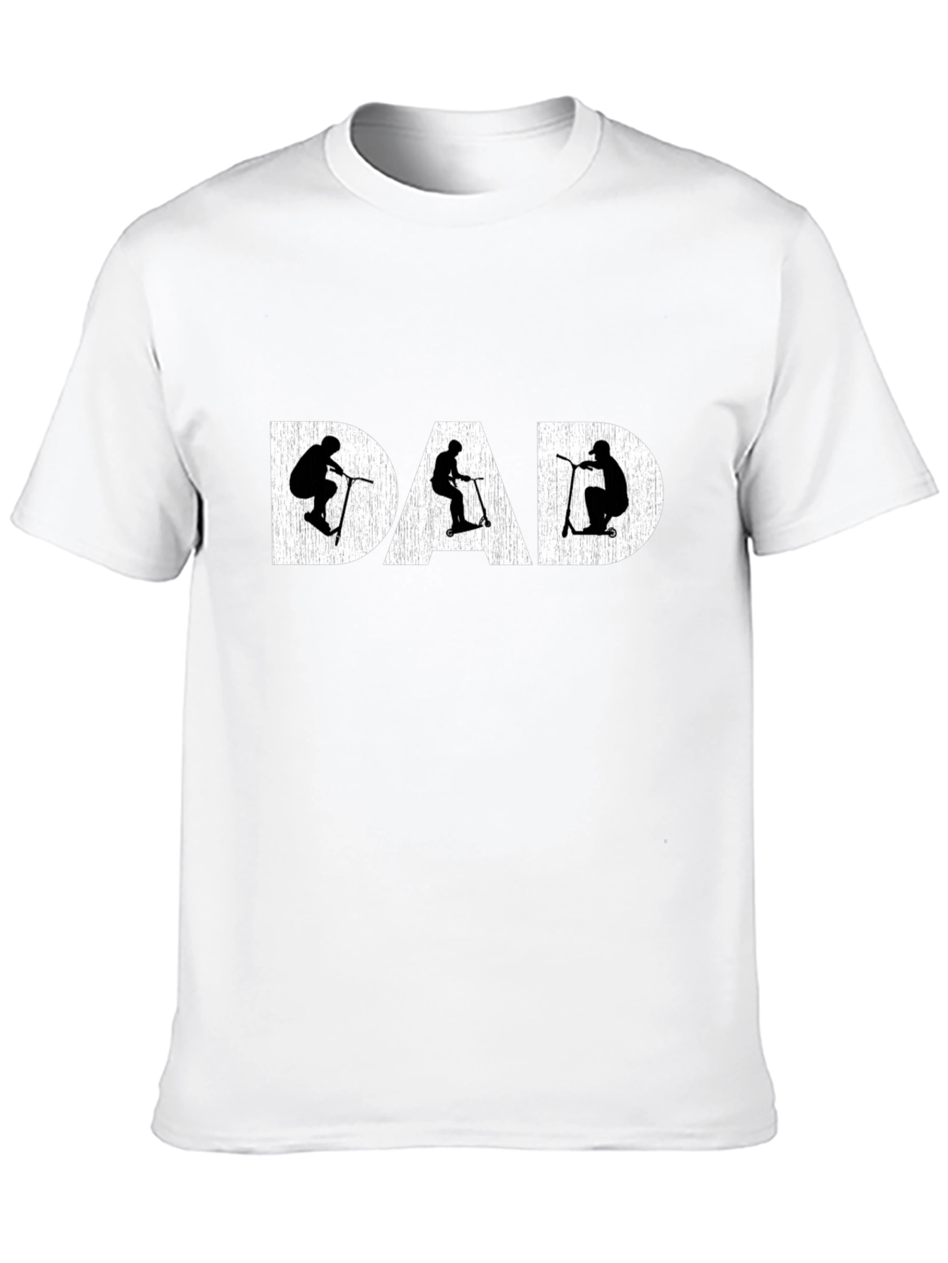 Dad Scooter Silhouette Graphic T-Shirt