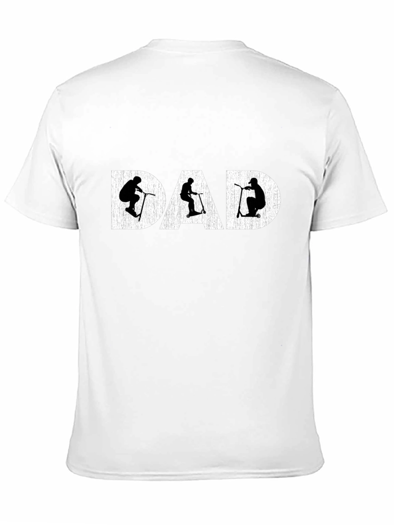 Dad Scooter Silhouette Graphic T-Shirt