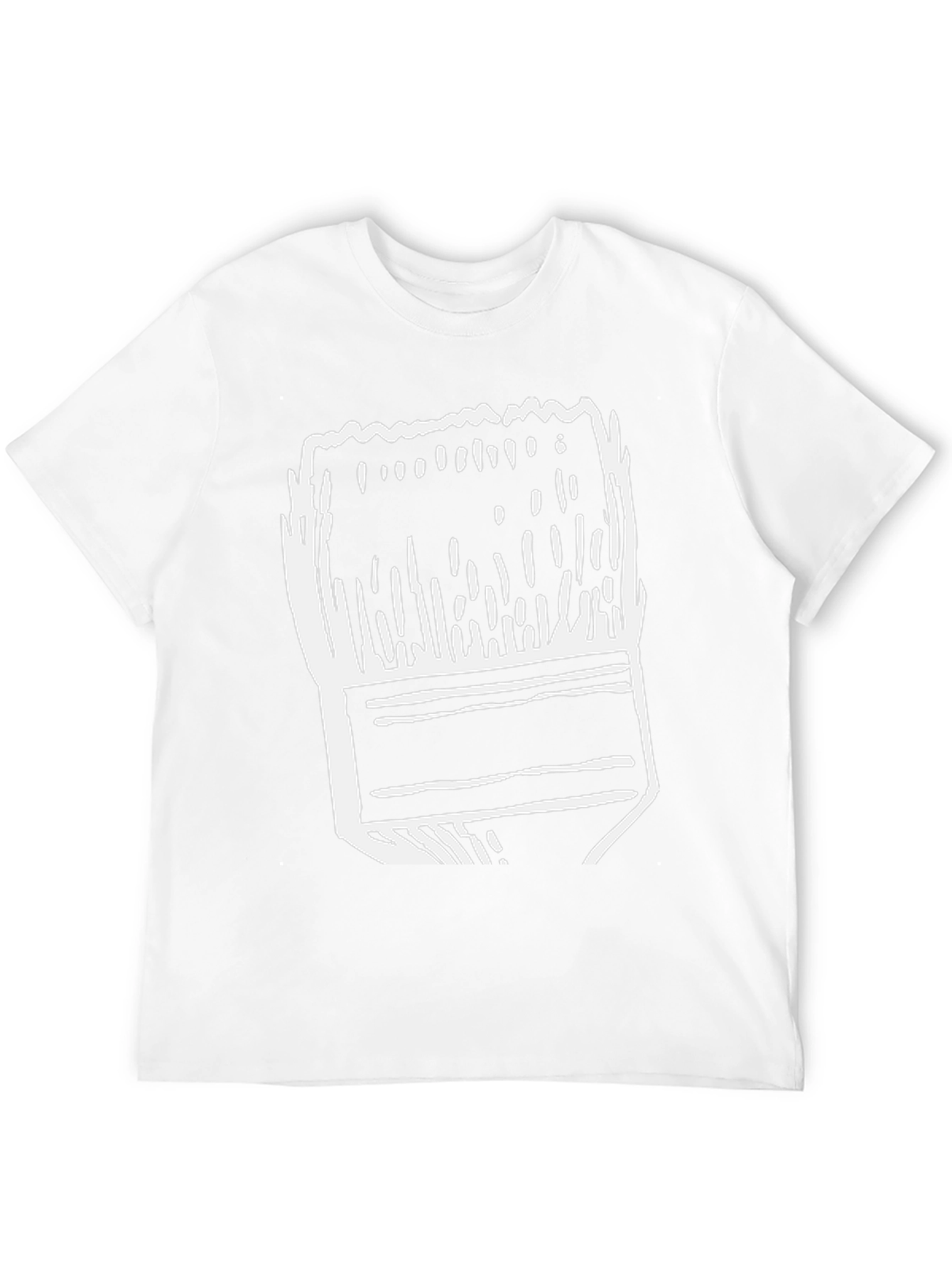 Abstract Paintbrush Graphic Tee - Black Cotton T-Shirt