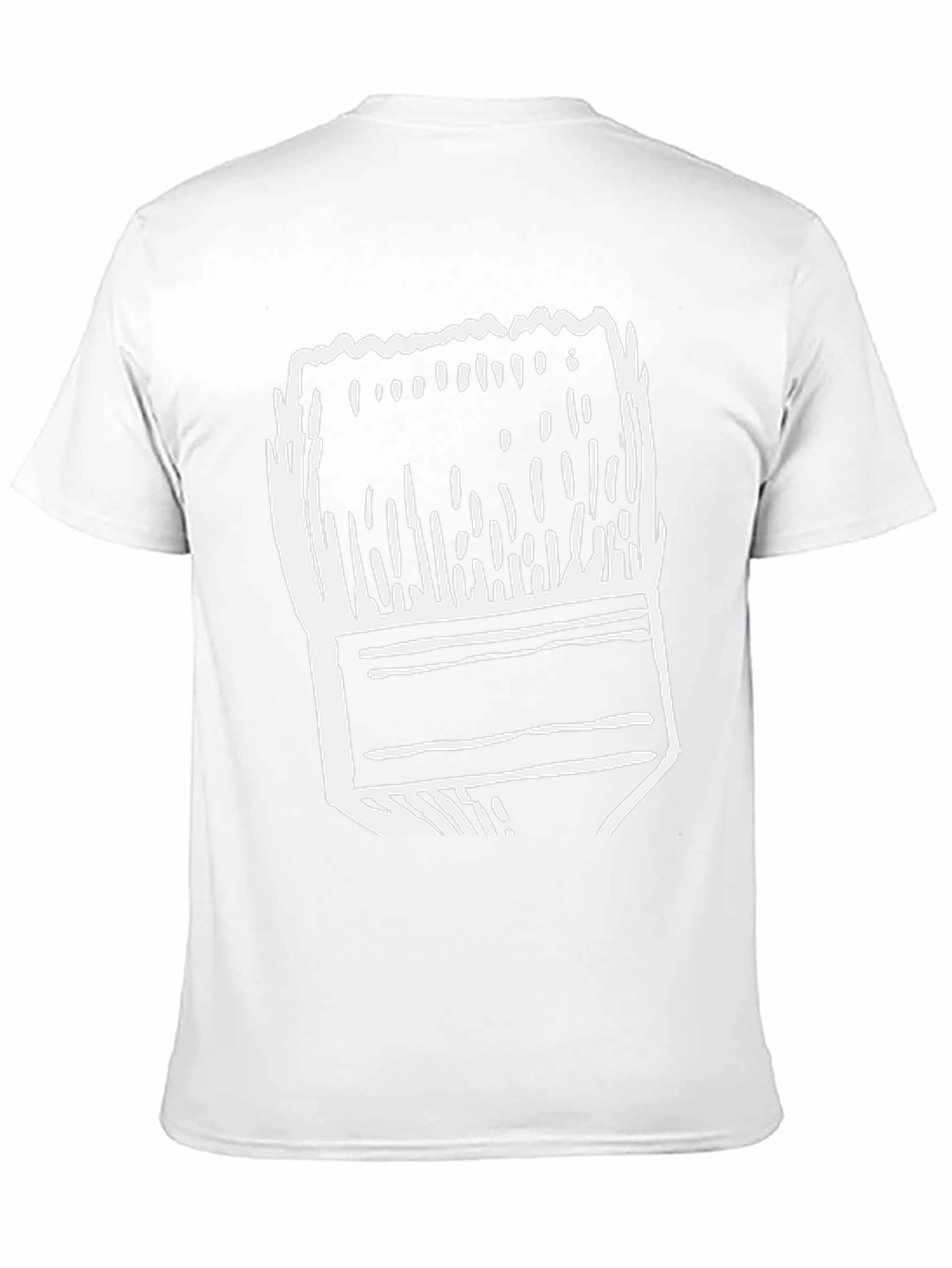 Abstract Paintbrush Graphic Tee - Black Cotton T-Shirt