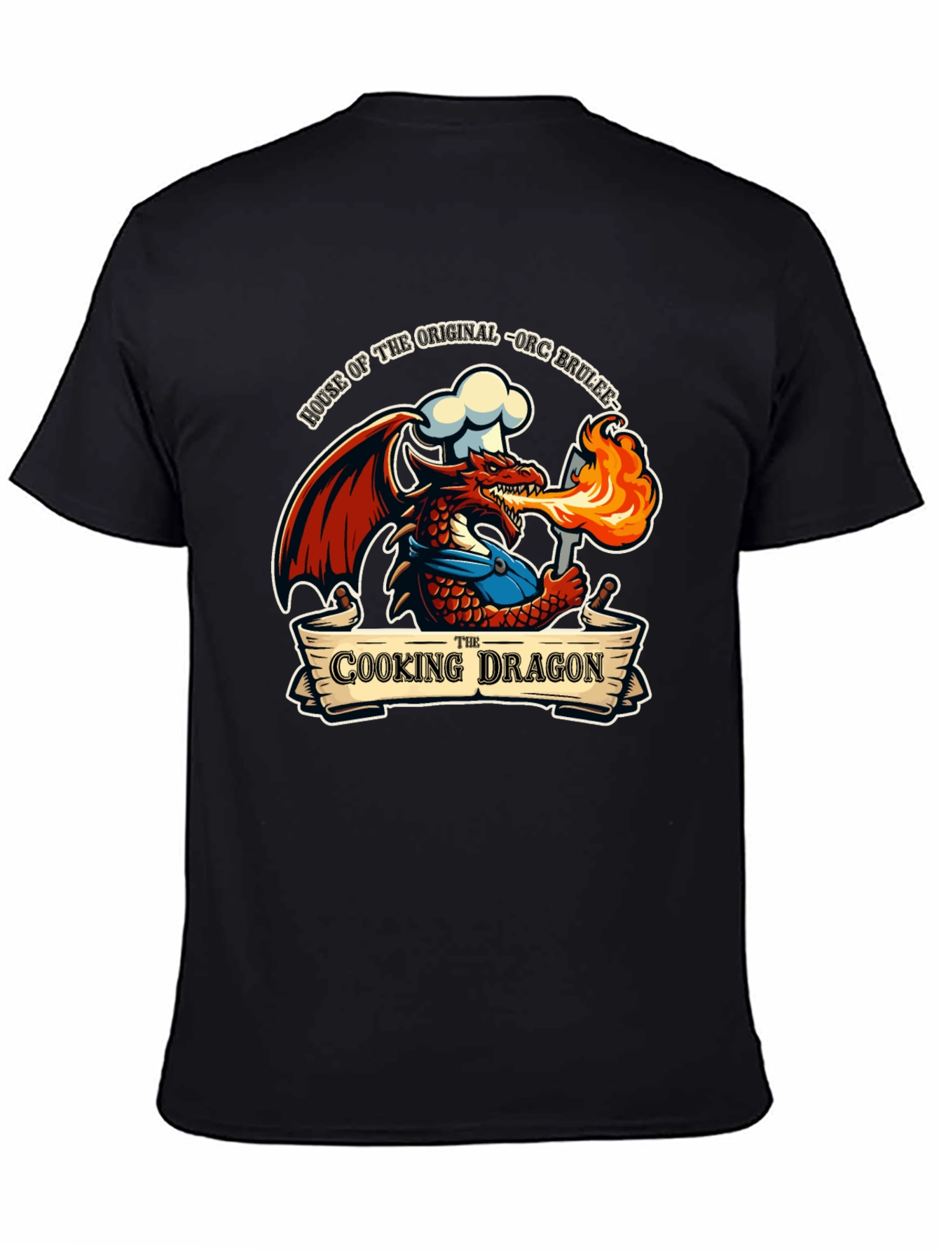 Cooking Dragon T-Shirt - Orc Brulee Chef Tee