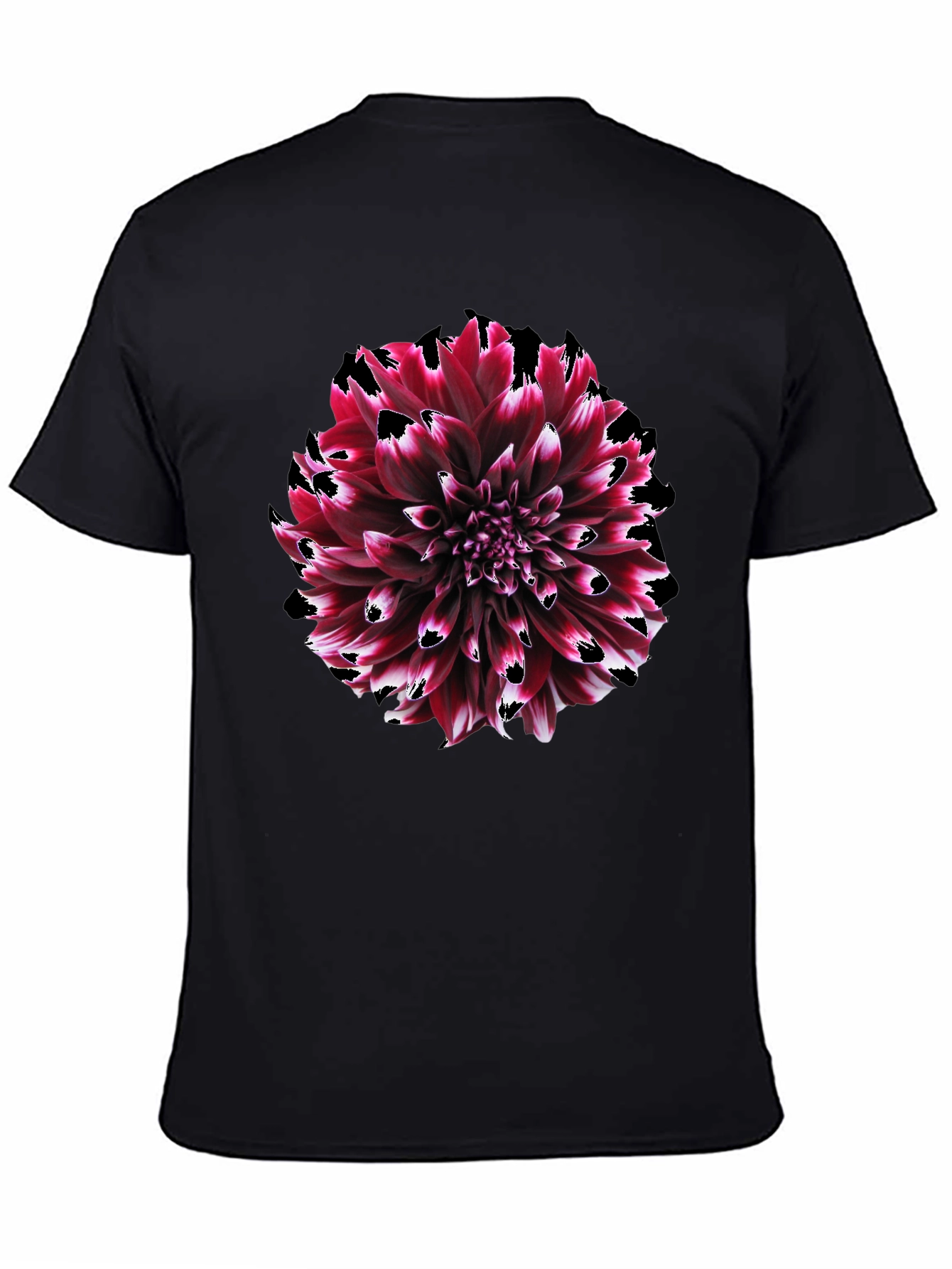Burgundy Dahlia Graphic Tee - Stylish Floral Print