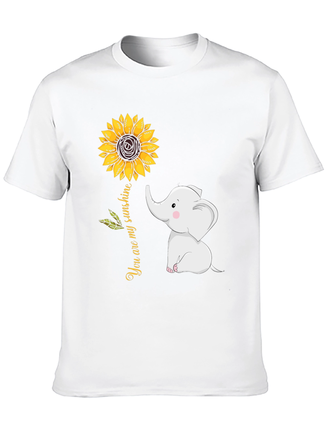 Elephant Sunflower Graphic Tee - You Are My Sunshine