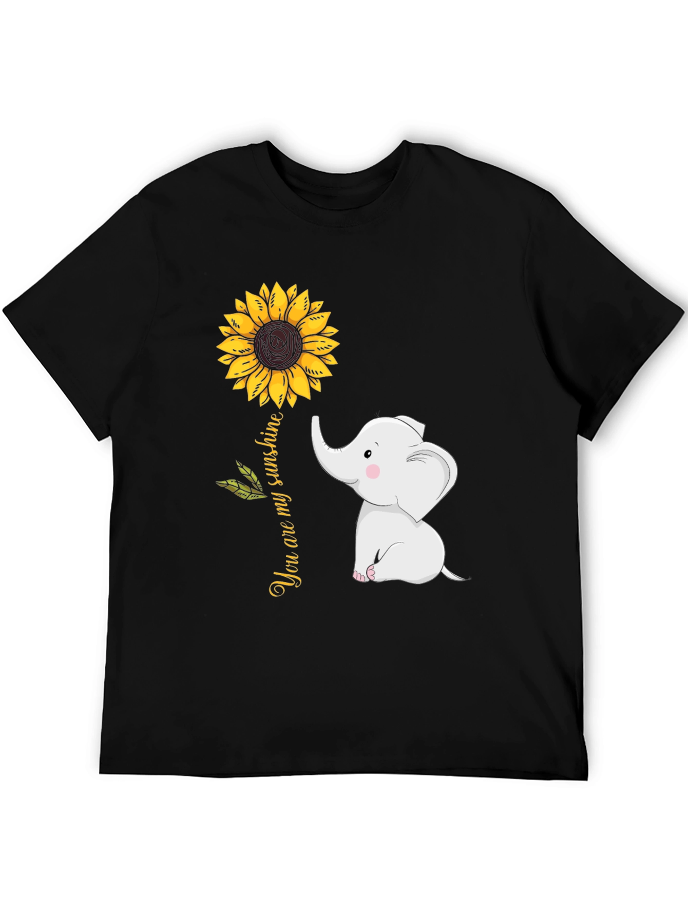 Elephant Sunflower Graphic Tee - You Are My Sunshine