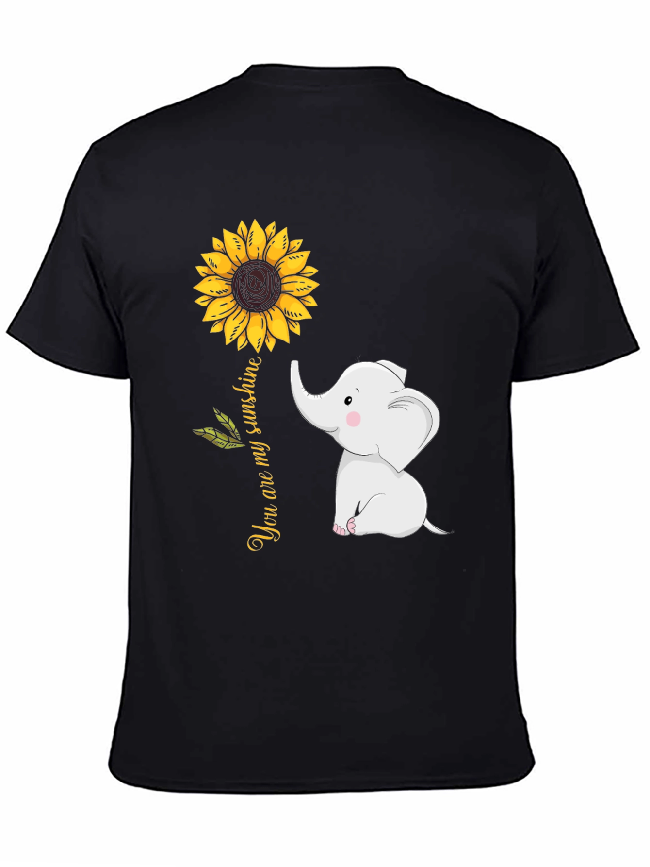 Elephant Sunflower Graphic Tee - You Are My Sunshine