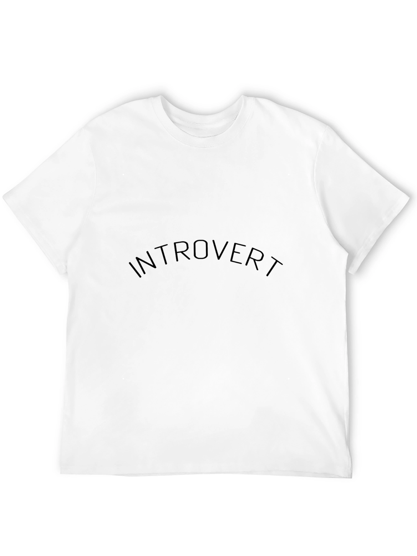 Introvert Black T-Shirt for Men
