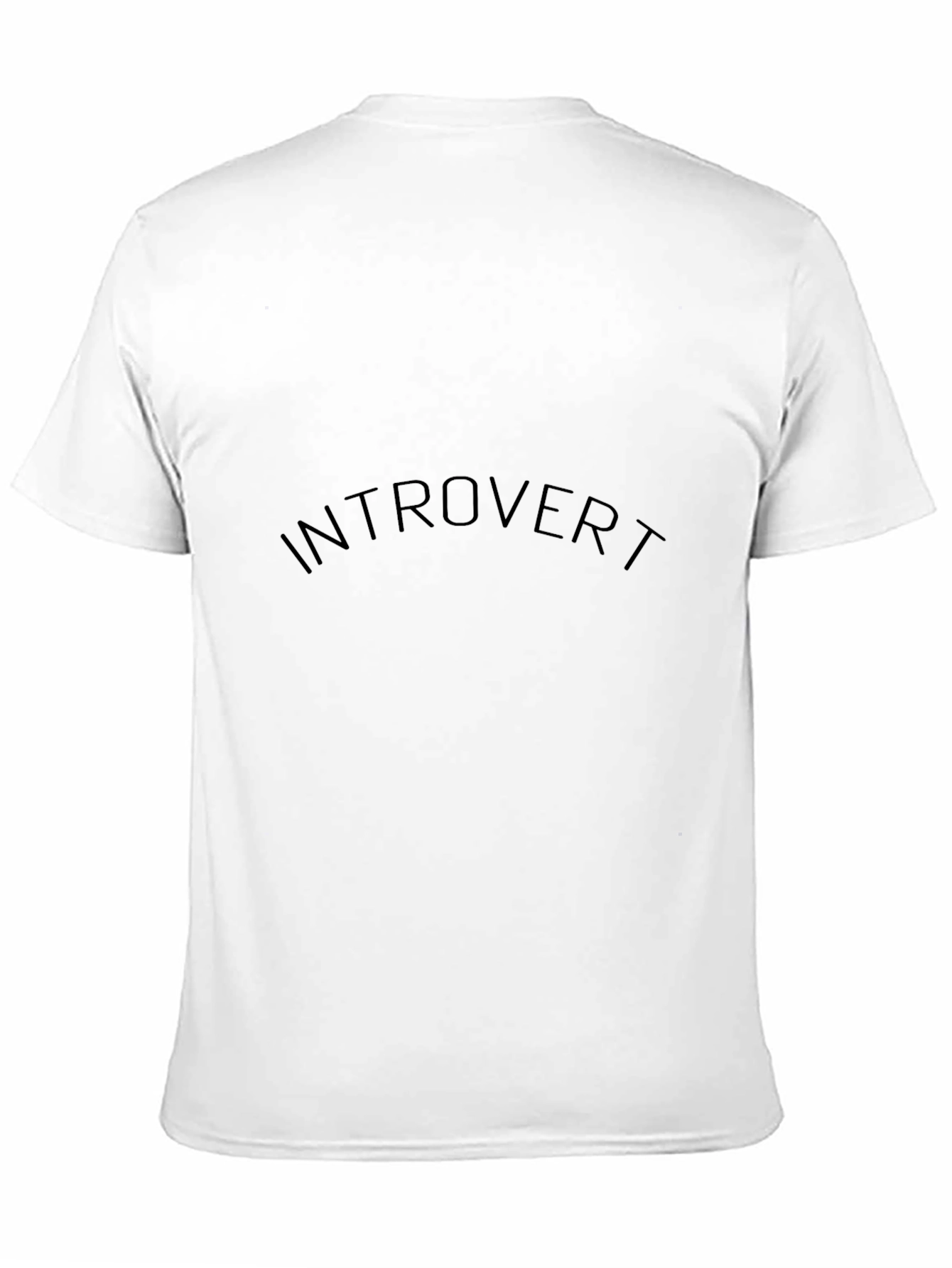 Introvert Black T-Shirt for Men