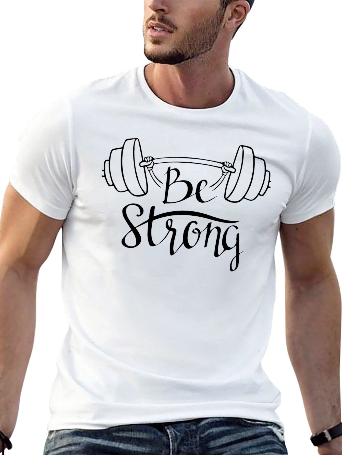 Be Strong Black Graphic Tee